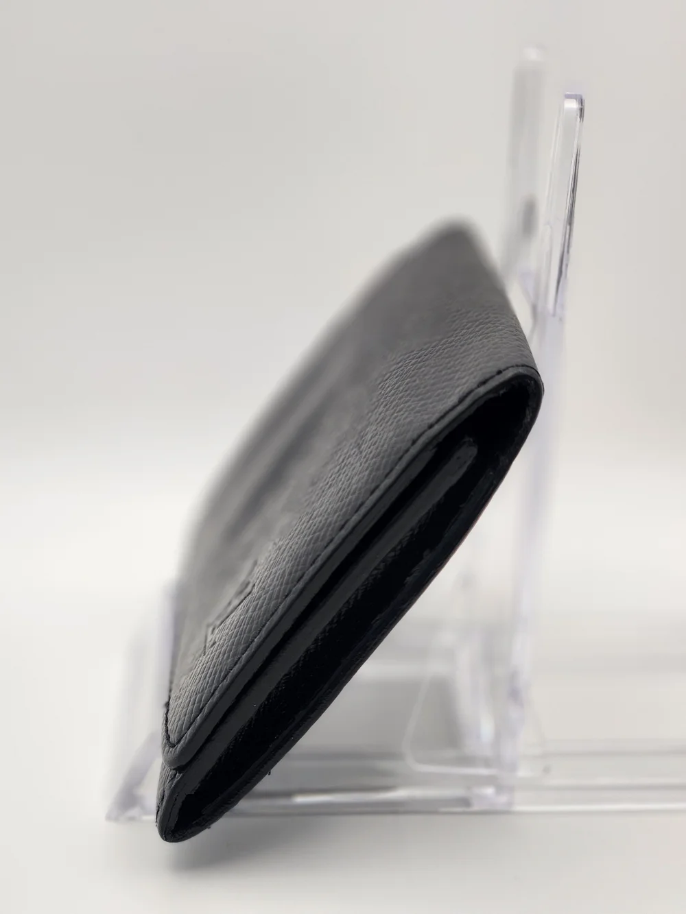 Louis Vuitton Black Taiga Leather Envelope Card Holder Wallet With Dustpouch